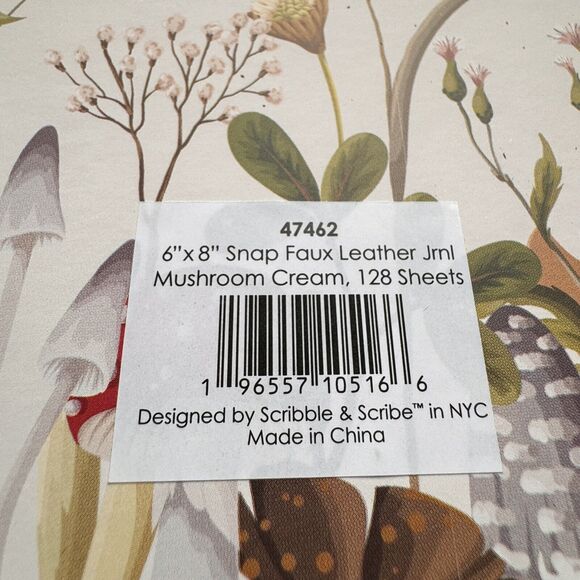 Mushroom Journal Lined Paper Faux Leather 6x8 128 Sheets Scribble and Scribe - Picture 5 of 5